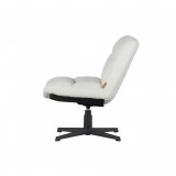 ARMCHAIR TURNING BOUCLE WHITE 80 - CHAIRS, STOOLS